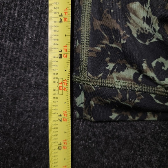 Lululemon‎ Stop at Nothing Crop leggings Size 8 Fleur Olive Fatigue Green Black - Picture 4 of 10